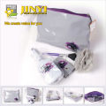 PVC make up bag with mirror comb, bath ball and cosmetic brush
